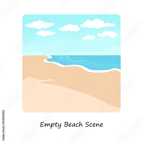 Empty Beach Scene – Serene Shore Awaiting Visitors