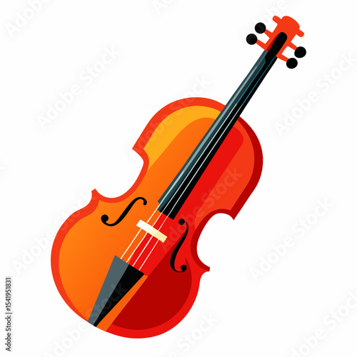 violin isolated on white