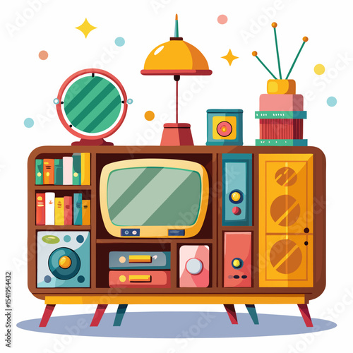 retro tv set with retro tv