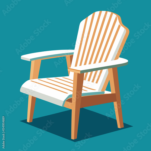 wooden chair on white background