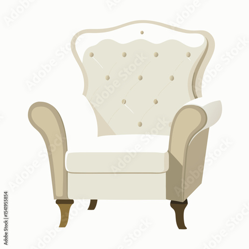 armchair isolated on white background