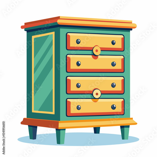 chest of drawers isolated