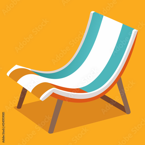 chaise longue on white background