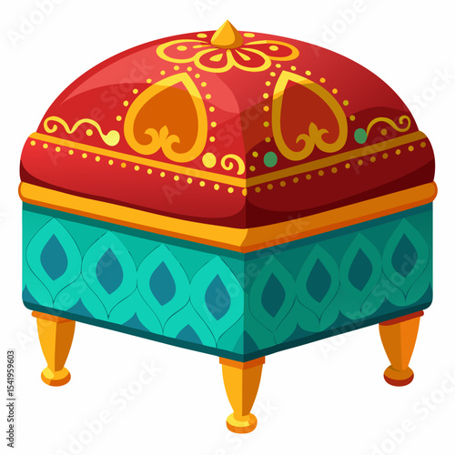 wooden casket with jewelry