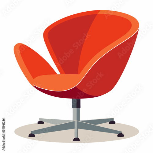 red office armchair