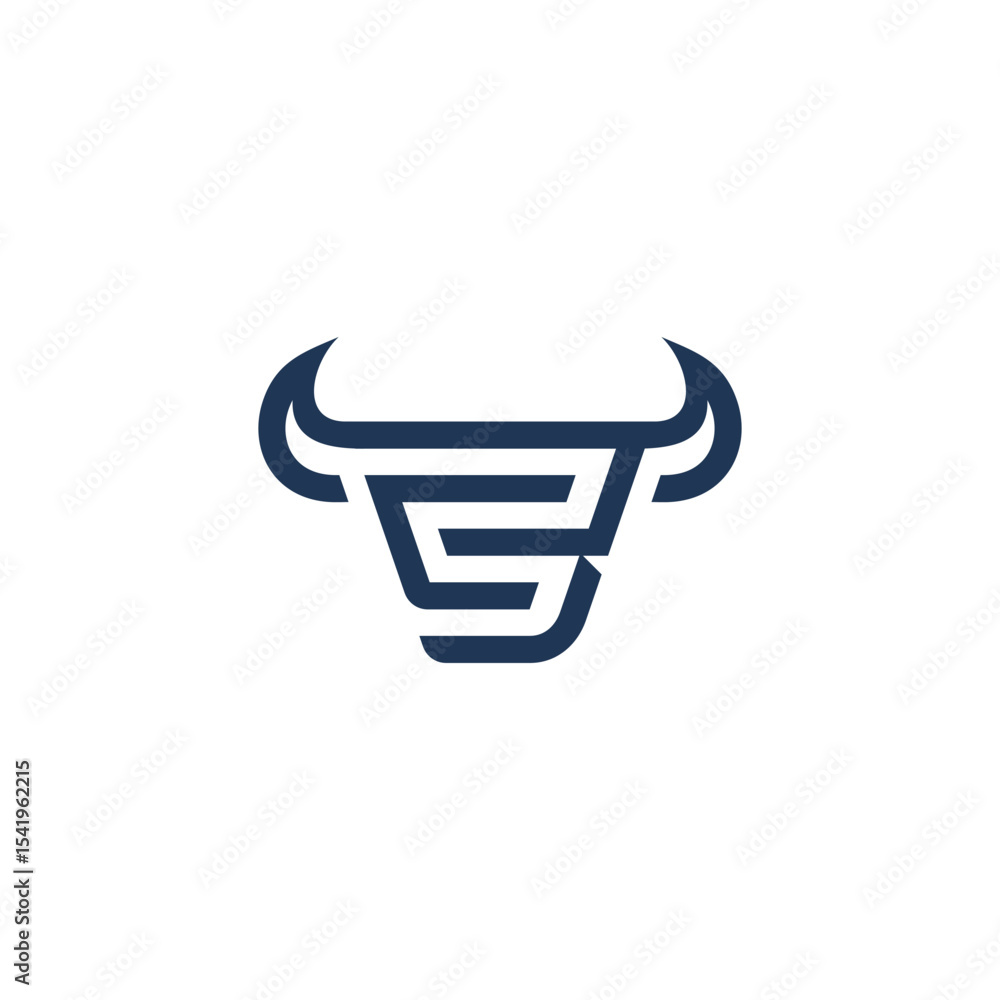 abstract bull head logo design abstract bull head logo design