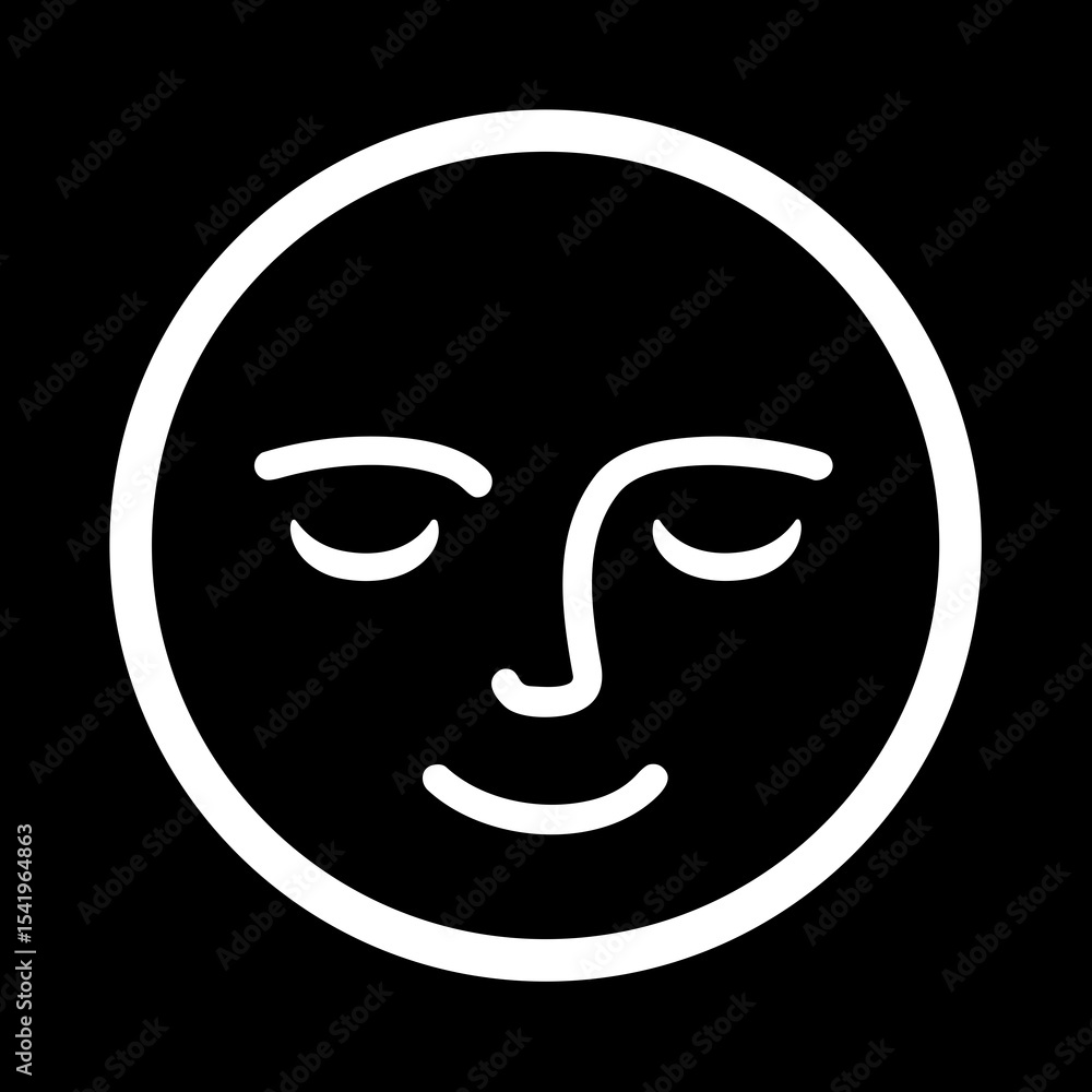 Fototapeta premium Full Moon with Face