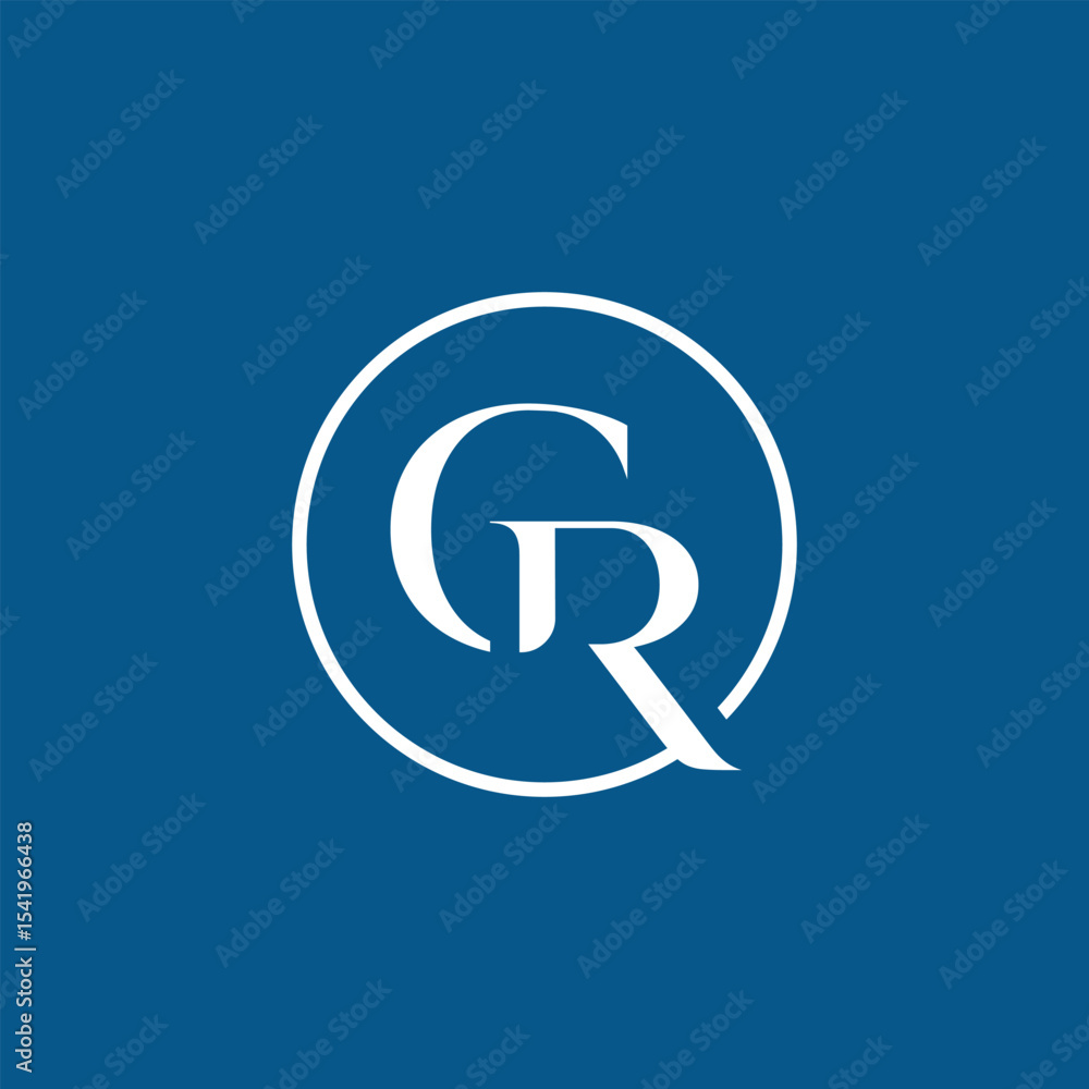 letter C and R in the circle letter C and R in the circle