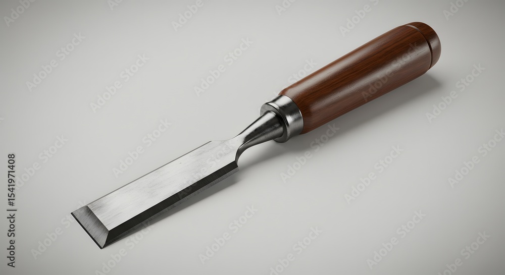 Fototapeta premium High-Quality Wood Chisel with Wooden Handle - Carpentry Tool