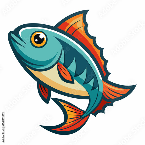 vector illustration of a fish