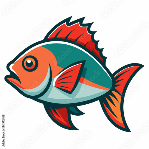 vector illustration of a fish