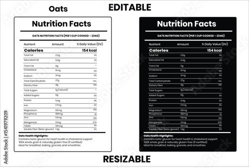 Oats, nutrition facts, nutrition, nutrition label, calories in food, nutrition info, supplement facts, healthy