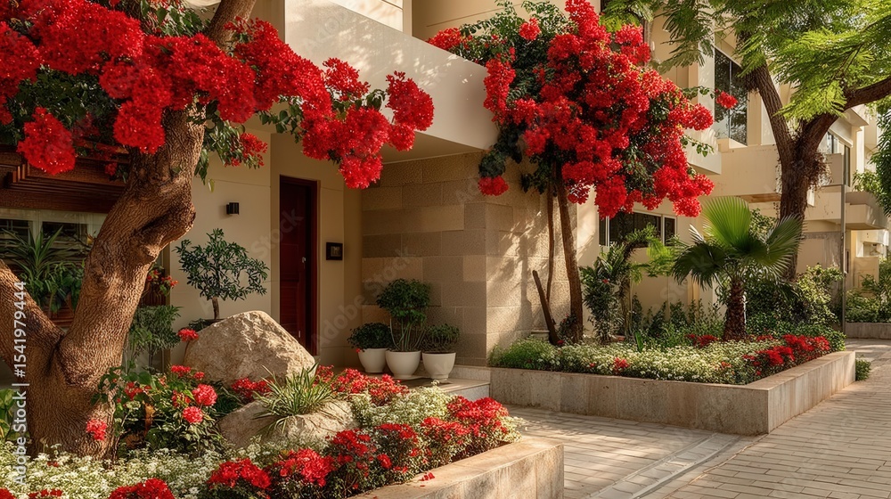 Obraz premium Red Bloom Haven