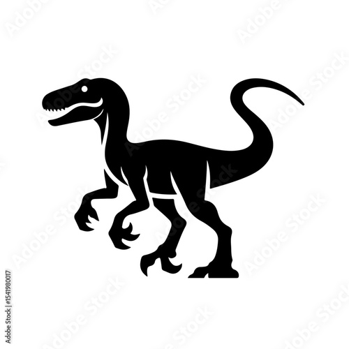 Premium Vector Collection of Fierce Velociraptor Silhouette Icons for Prehistoric and Design Projects
