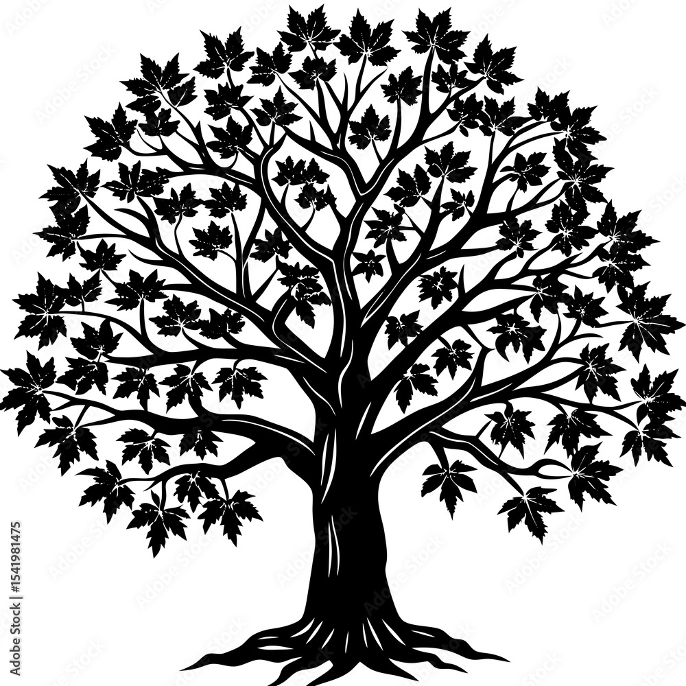 Obraz premium vector tree silhouette