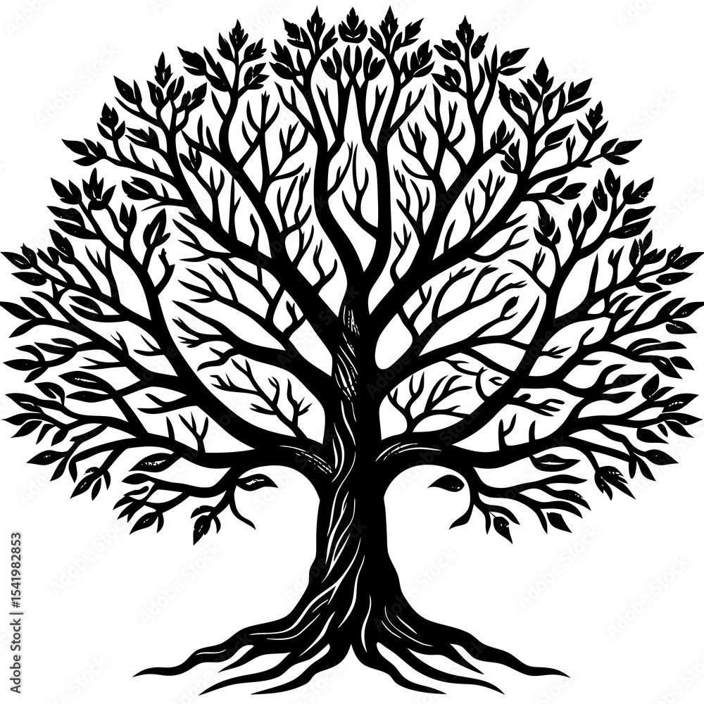 Obraz premium black and white tree