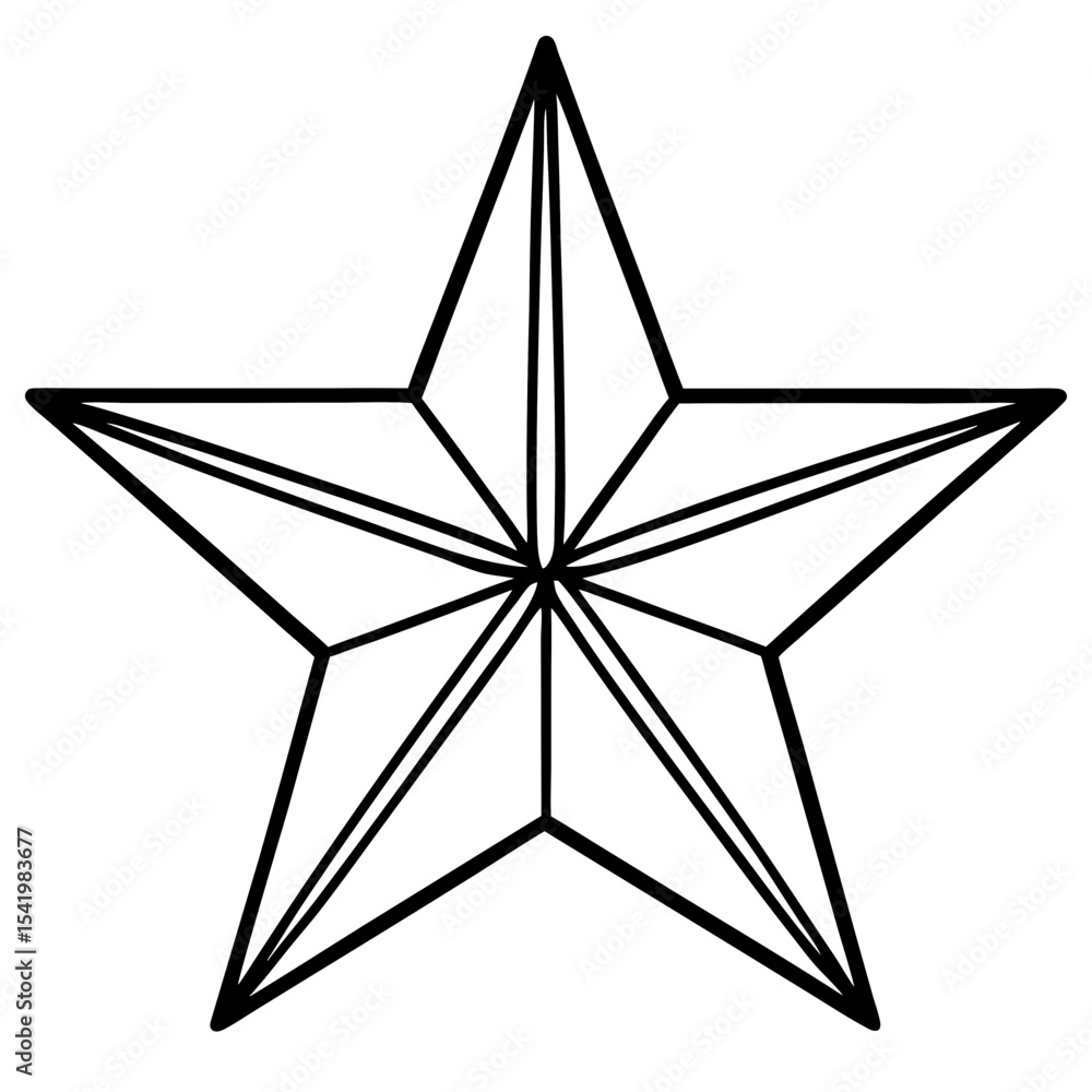Obraz premium Christmas Star line art vector