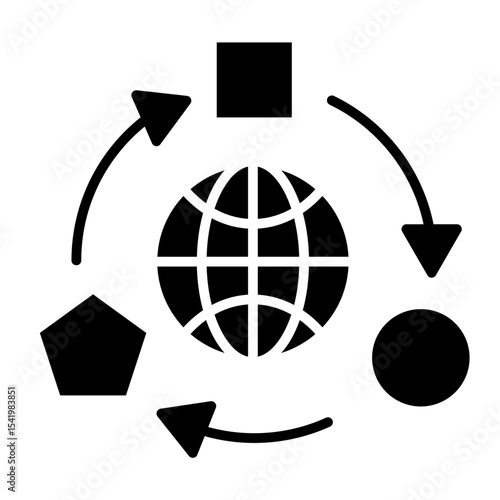 Adaptive Network  Icon Element For Design	