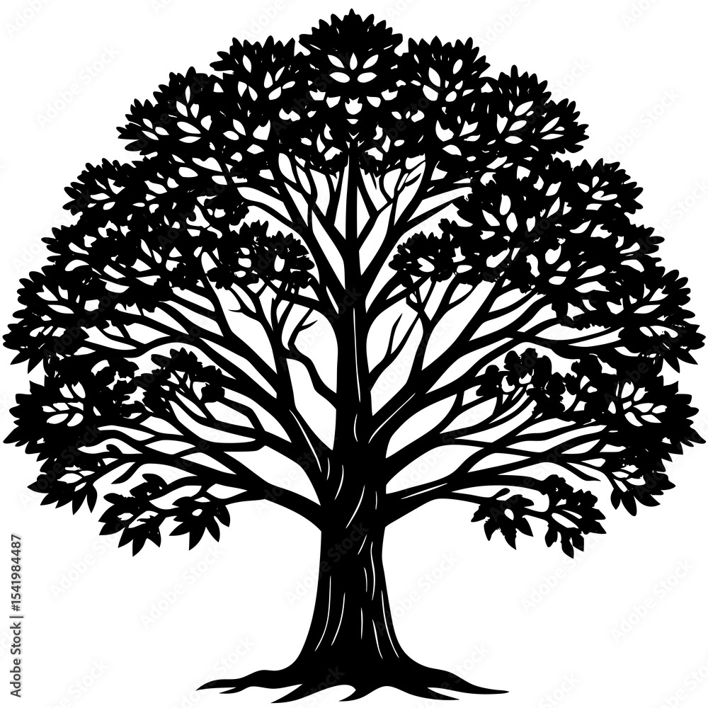 Obraz premium tree silhouette isolated on white