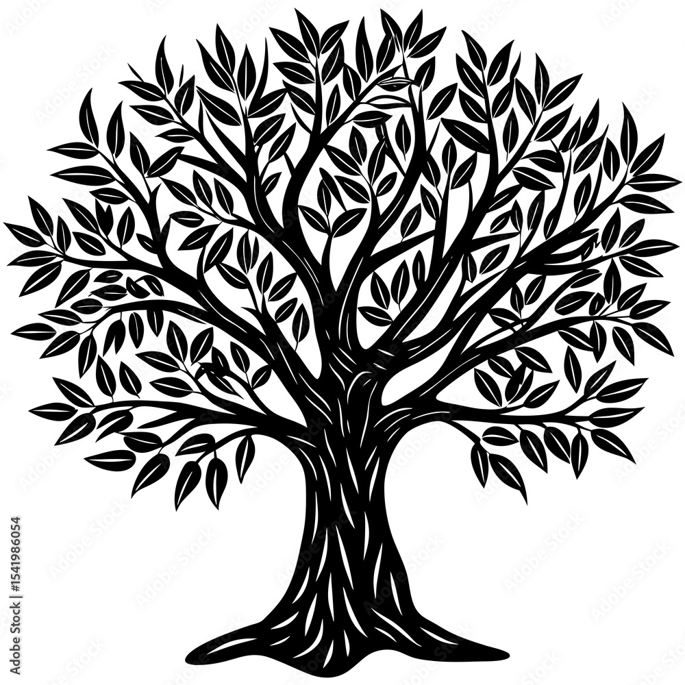Obraz premium vector tree silhouette
