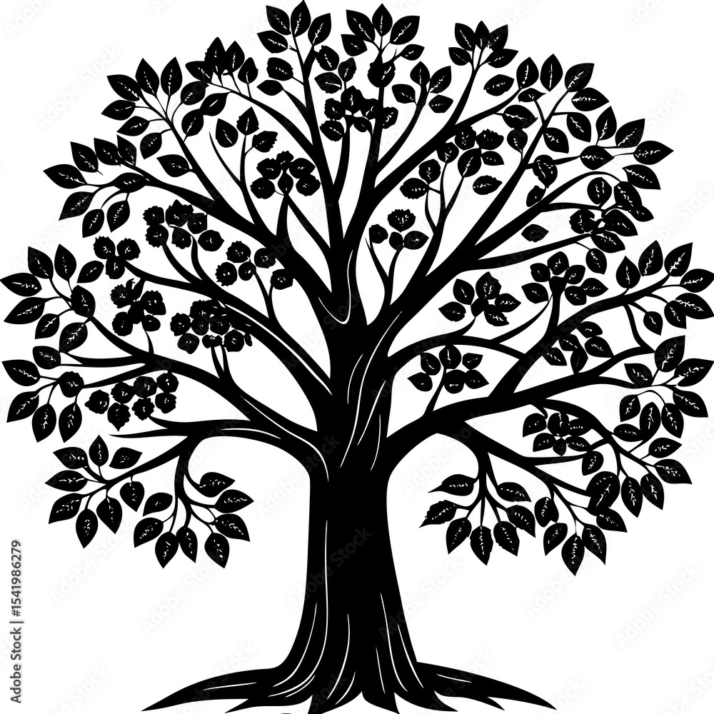 Obraz premium black and white tree