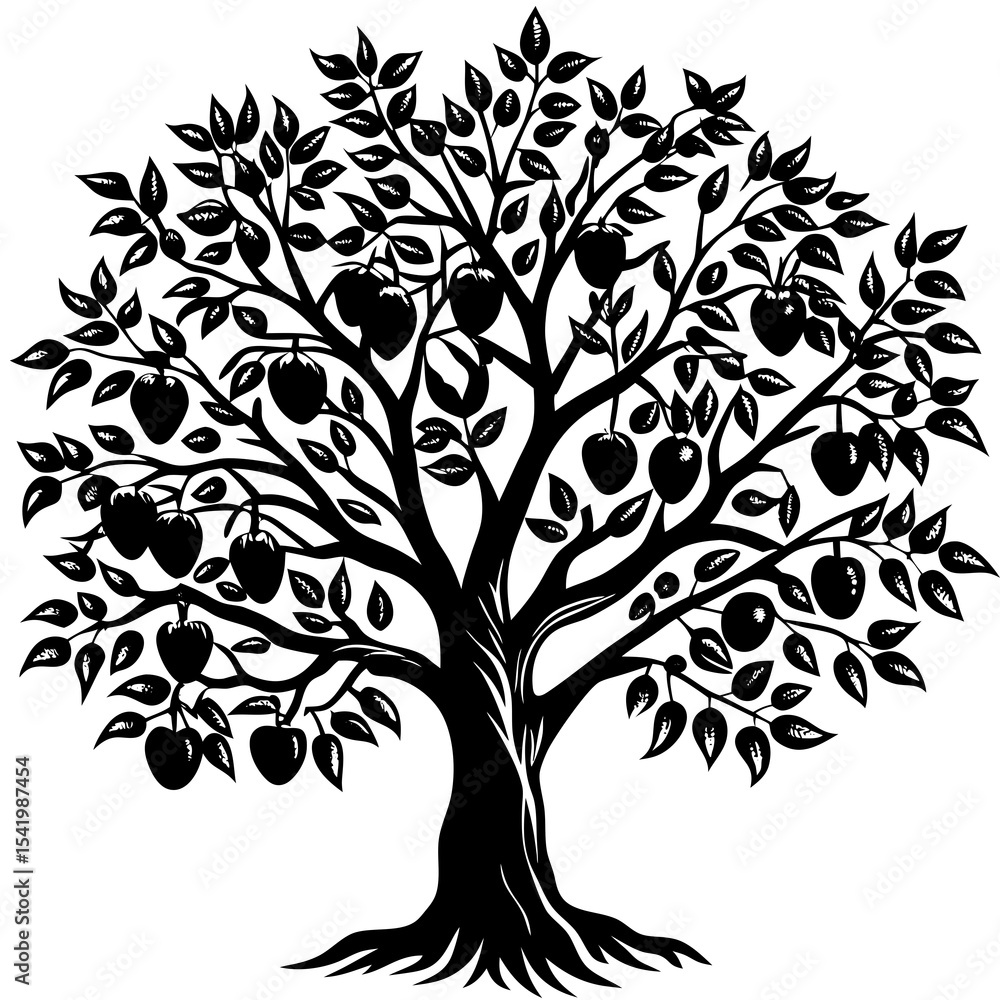 Obraz premium black and white tree
