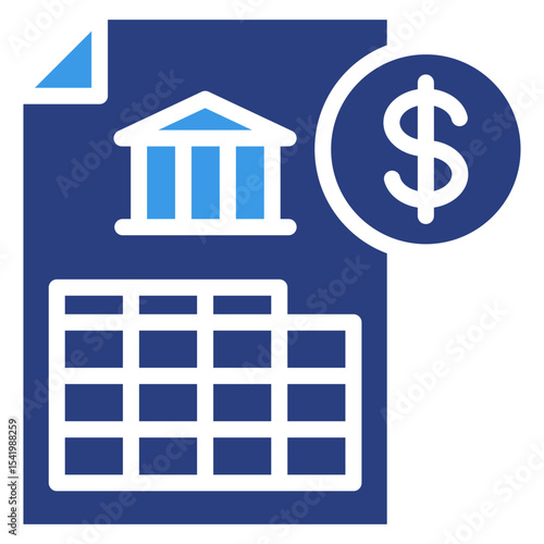 Bank Statement  Icon Element For Design