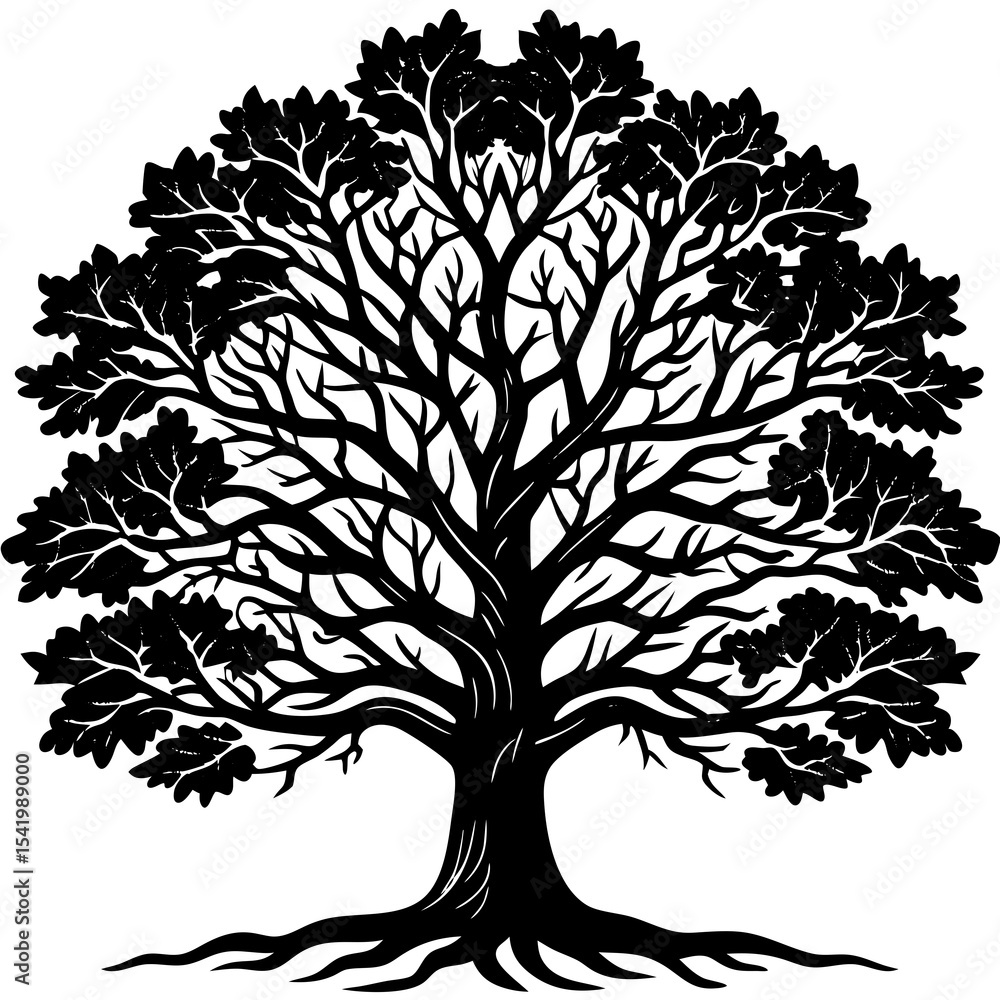 Obraz premium vector tree silhouette