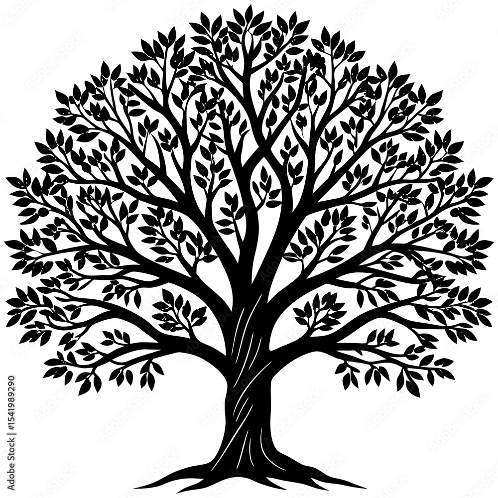 Obraz premium vector tree silhouette