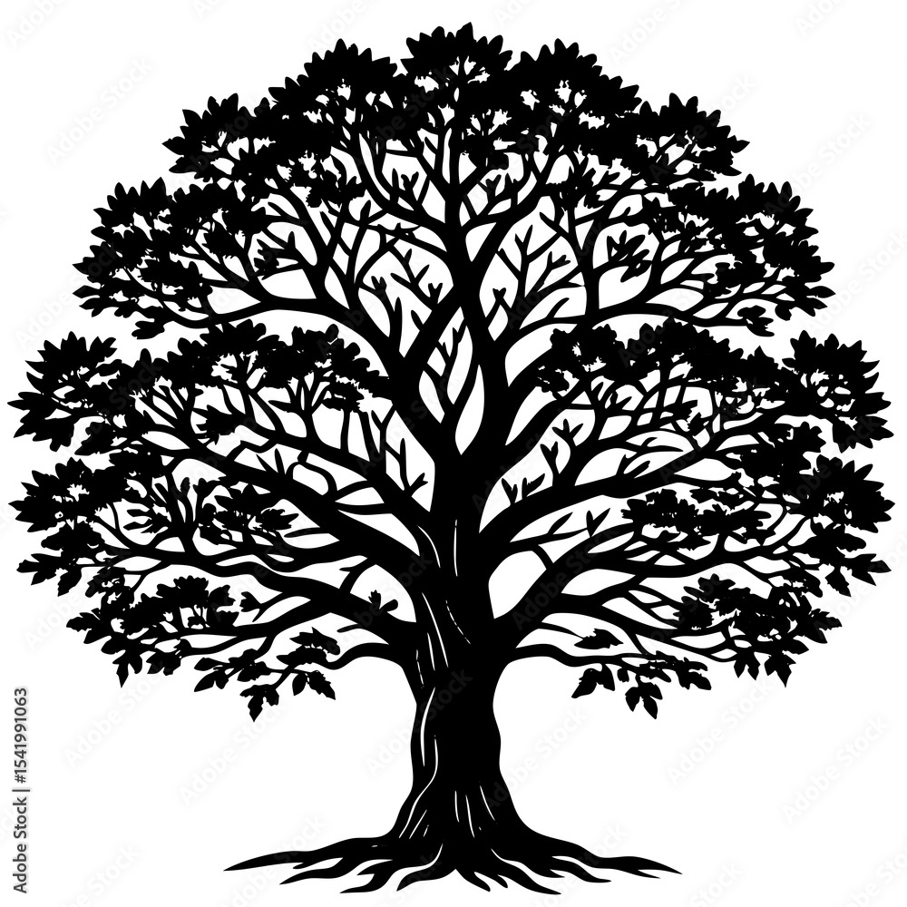 Obraz premium vector tree silhouette