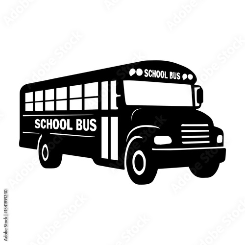School bus vector illustration for back to school design and educational resources clip art transportation