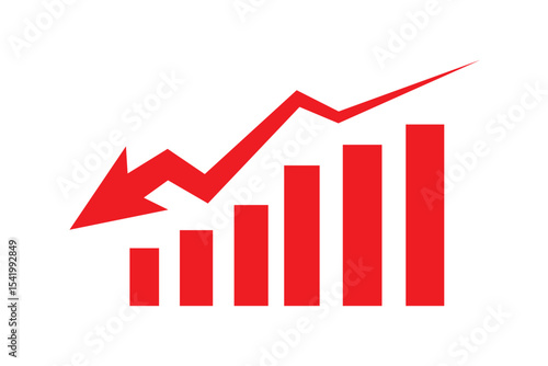 Chart of increased mortality. Icon for design. Easily editable
