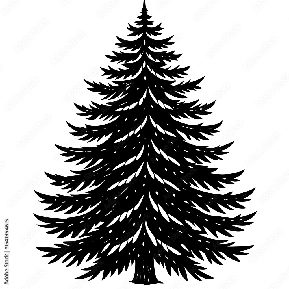 Fototapeta premium christmas tree silhouette