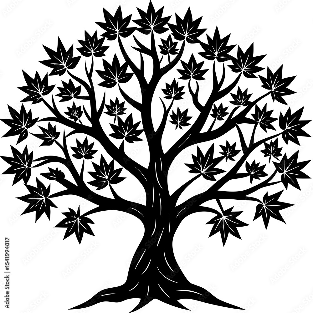 Obraz premium tree silhouette vector