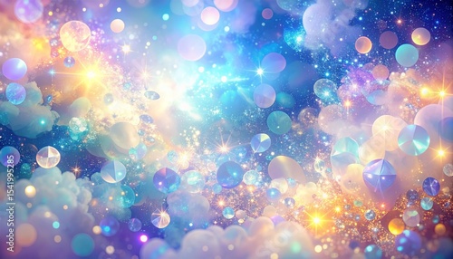 幻想的な虹色の光の渦