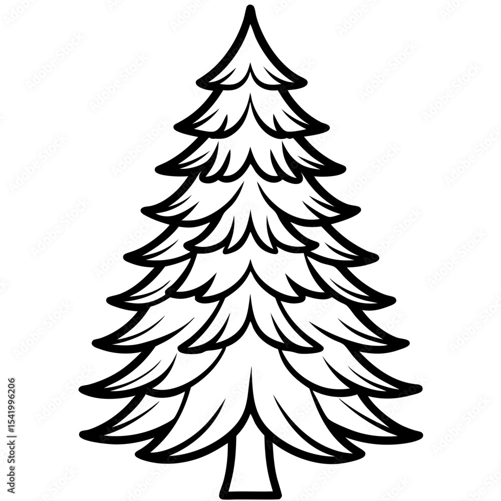 Obraz premium Fir Tree icon vector