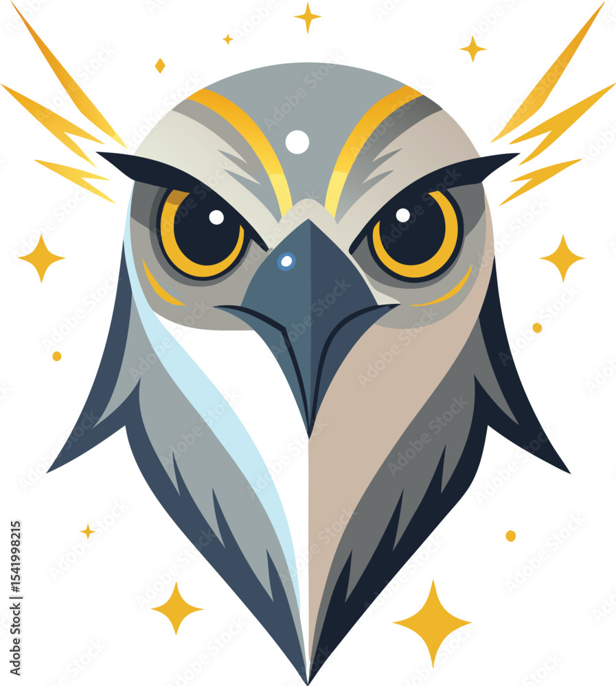 Obraz premium Thunder Eyed Owl Vector Art