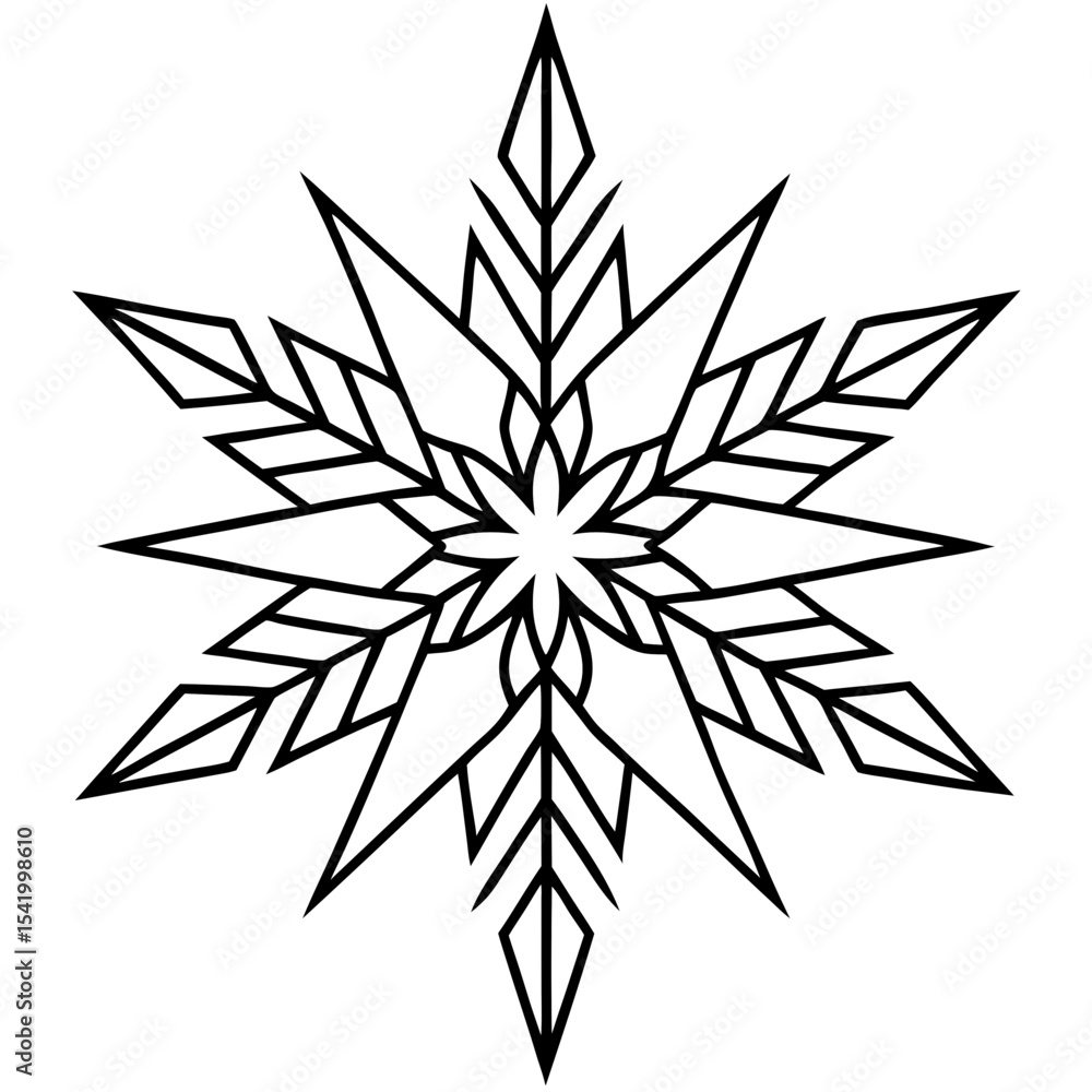 Fototapeta premium Frost Pattern icon vector
