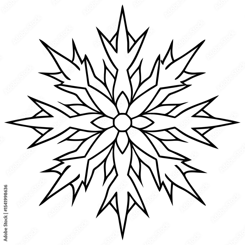 Fototapeta premium Frost Pattern icon vector