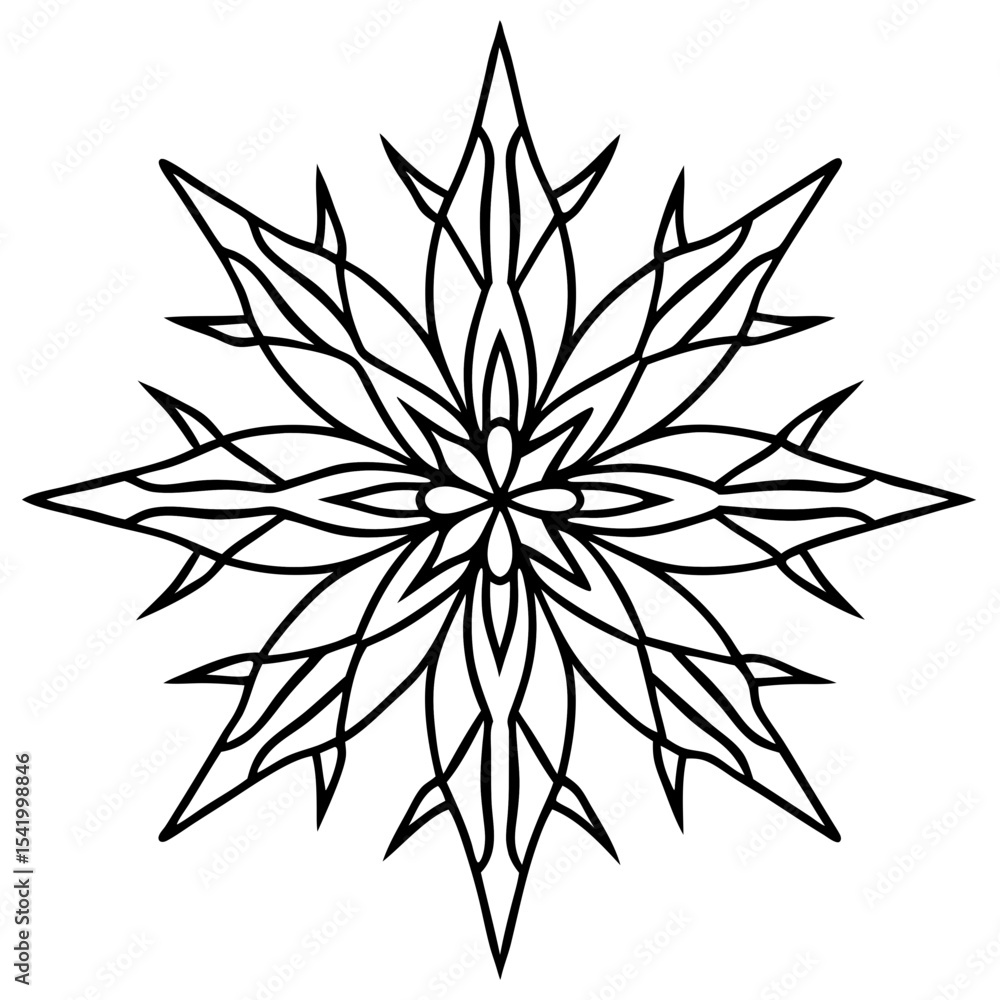 Fototapeta premium Frost Pattern icon vector