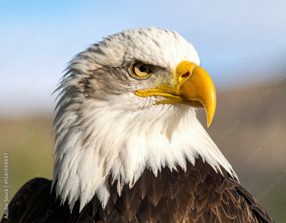 Fototapeta premium Mirada Penetrante: Primer Plano del Águila, Generated image