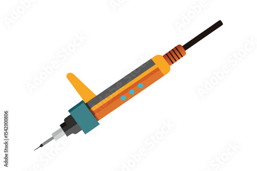soldering iron on white background