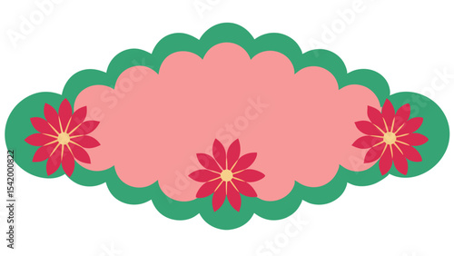 Floral frame design with transparency perfect for invitations and various projects