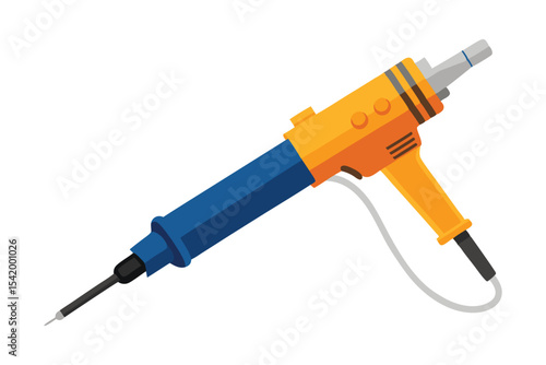 soldering iron on white background