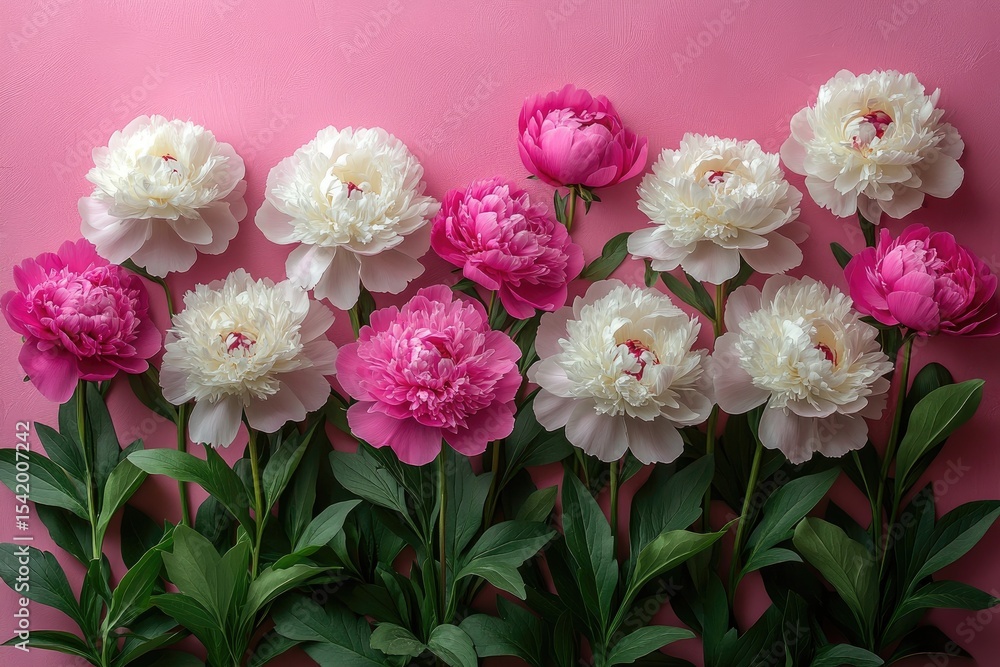 Beautiful pink background with pink and white peonies flowers. Perfect for cards, invites, web, or any design. Beautiful pink background with pink and white peonies flowers. Perfect for cards, invites, web, or any design.