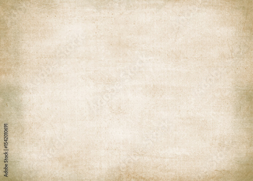 Vintage paper texture with soft beige and aging effect. Old antique faded parchment background