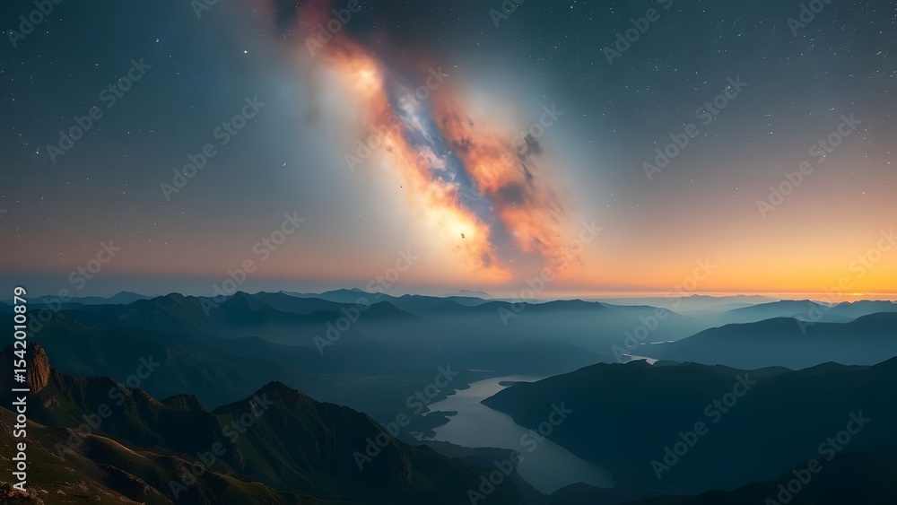 Fototapeta premium Mystic Night in the Valley of Stars