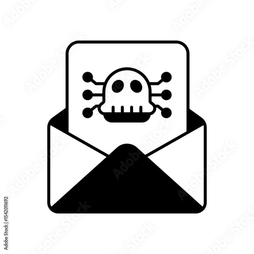 Digital Blackmail Cybercrime Fill Icon