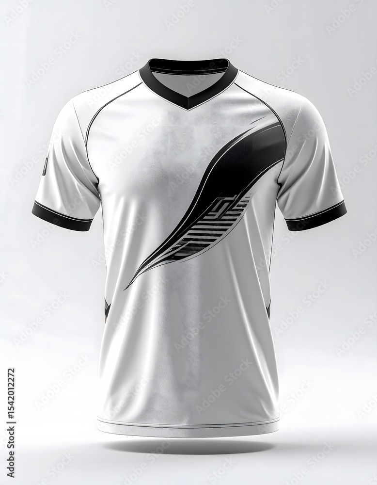 custom made wallpaper toronto digitalWhite sports t shirt floating with black dynamic lines design
