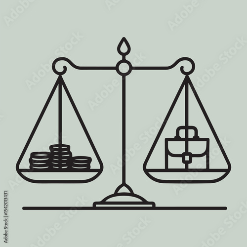 Equal Pay vector set for International Equal Pay Day featuring gender pay gap icons, equal salary symbols, balanced money, workplace fairness, and advocacy in solid colors.